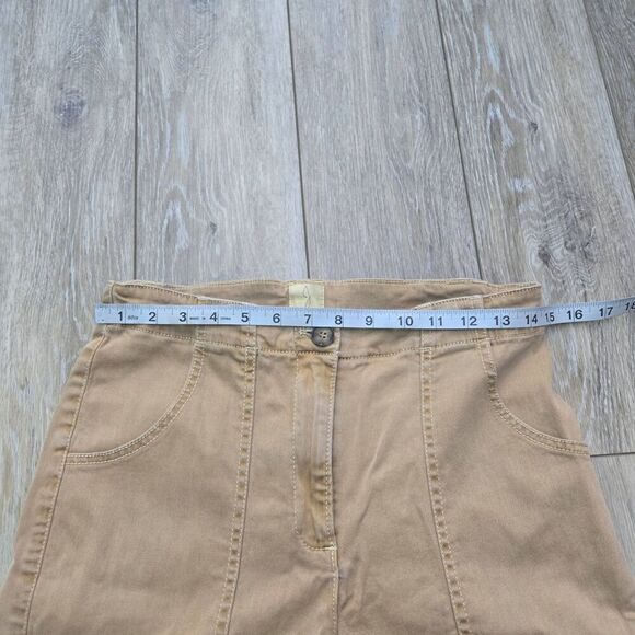Joie tan cargo pants cotton tencel blend high waist worn in comfort size 6 - Picture 7 of 14